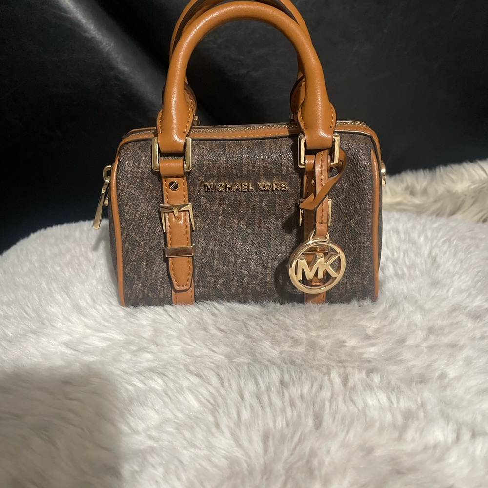 Michael Kors Signature Brown and Tan Mini Satchel brand new!!